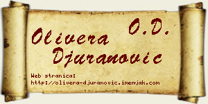 Olivera Đuranović vizit kartica